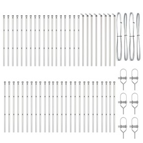 Poste de Cerca 52 piezas Ø32 mm 100 cm Acero Galvanizado de , Postes de cerca - Ref: Foro24-3350150, Precio: 226,75 €, Descue...