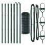 Cerca Euro de con 7 postes 0.8x10 m de Acero Galvanizado Verde de , Paneles de vallas - Ref: Foro24-3350297, Precio: 69,51 €,...