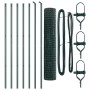 Valla Europea de con 7 Postes 1.6x10 m Acero Galvanizado Verde de , Paneles de vallas - Ref: Foro24-3350310, Precio: 107,57 €...