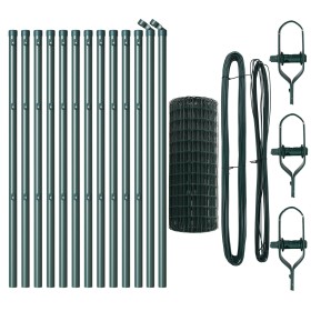 Comprar Cerca Euro con 13 Postes 0.6x25 m Acero