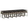 Set comedor de jardín con cojines 13 pzas ratán sintético gris en Conjuntos de jardín | Comprar online en Foru.es