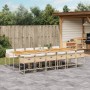 Set comedor de jardín con cojines 13 pzas ratán sintético beige en Conjuntos de jardín | Comprar online en Foru.es