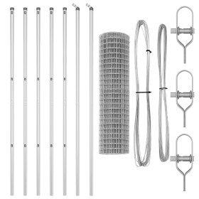 Comprar Valla Euro con 7 Postes 1.4x10 m Acero