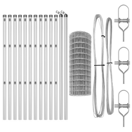 Cerca Euro  con 13 postes 0.6x25 m de Acero Galvanizado | Foro24.es | Tu tienda online para hogar, jardín y más Foro24.es
