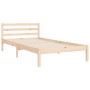 Estructura de cama con cabecero madera maciza 90x200 cm de vidaXL, Camas y somieres - Ref: Foro24-3194556, Precio: 93,42 €, D...