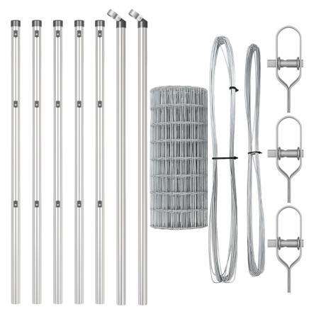 Cerca Euro  con 7 Postes 0.4x10 m de Acero Galvanizado | Foro24.es | Tu tienda online para hogar, jardín y más Foro24.es