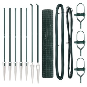 Cerca Euro con 7 Poste de Púas 1.6x10 m Acero Galvanizado Verde de , Paneles de vallas - Ref: Foro24-3350543, Precio: 166,28 ...