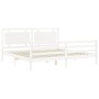 Estructura de cama con cabecero madera maciza blanco 200x200 cm de vidaXL, Camas y somieres - Ref: Foro24-3194072, Precio: 18...