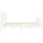 Estructura de cama con cabecero madera maciza blanco 200x200 cm de vidaXL, Camas y somieres - Ref: Foro24-3194072, Precio: 18...