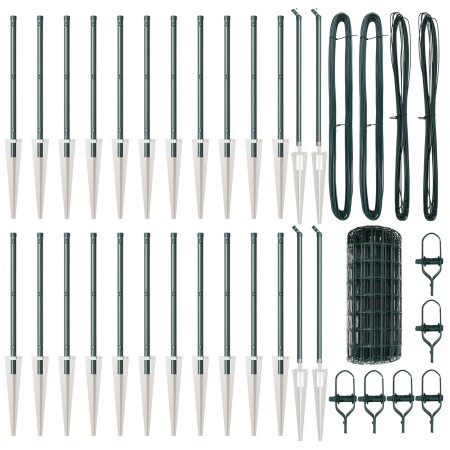 Valla Euro de  con 13 postes punta 0.4x50 m de acero galvanizado verde | Foro24.es | Tu tienda online para hogar, jardín y más Foro24.es