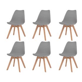 Sillas de comedor 6 unidades plástico gris en Sillas de comedor | Comprar online en Foru.es