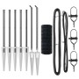 Cerca Euro con 7 Poste Espiga 1x10 m Acero Galvanizado Gris de , Paneles de vallas - Ref: Foro24-3350653, Precio: 138,84 €, D...