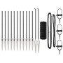 Valla Euro con 13 postes de espiga 0.4x25 m acero galvanizado gris | Foro24.es | Tu tienda online para hogar, jardín y más Foro24.es