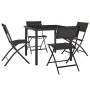 Juego de comedor de jardín 5 piezas acero de vidaXL, Conjuntos de jardín - Ref: Foro24-3073513, Precio: 233,00 €, Descuento: %