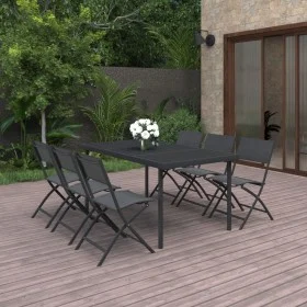 7-piece steel garden dining set by vidaXL, Garden sets - Ref: Foro24-3073505, Price: 395,91 €, Discount: %