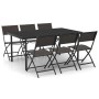 Juego de comedor para jardín 7 piezas acero de vidaXL, Conjuntos de jardín - Ref: Foro24-3073505, Precio: 403,29 €, Descuento: %