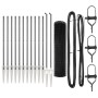 Cerca Euro de Set de 2 Gris Acero con recubrimiento en polvo de , Paneles de vallas - Ref: Foro24-3350713, Precio: 267,87 €, ...
