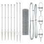 Cerca Euro  con 7 Postes con Pico 1.2x10 m Acero Galvanizado | Foro24.es | Tu tienda online para hogar, jardín y más Foro24.es