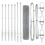 Cerca Euro de  con 7 Postes con Picos 1.6x10 m Acero Galvanizado | Foro24.es | Tu tienda online para hogar, jardín y más Foro24.es