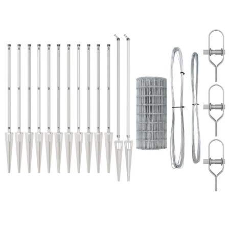 Cerca Euro  con 7 Poste de Punta 1x10 m Acero Galvanizado | Foro24.es | Tu tienda online para hogar, jardín y más Foro24.es