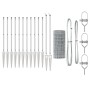 Cerca Euro  con 7 Poste de Punta 1x10 m Acero Galvanizado | Foro24.es | Tu tienda online para hogar, jardín y más Foro24.es