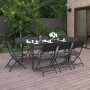 Juego de comedor para jardín 9 piezas acero de vidaXL, Conjuntos de jardín - Ref: Foro24-3073506, Precio: 472,38 €, Descuento: %