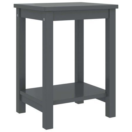 Mesitas de noche madera maciza de pino gris oscuro 35x30x47 cm de vidaXL, Mesitas de noche - Ref: Foro24-322214, Precio: 38,9...