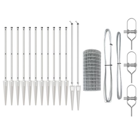 Euro Fence con 13 postes de anclaje 0.4x50 m Acero Galvanizado | Foro24.es | Tu tienda online para hogar, jardín y más Foro24.es