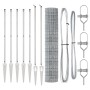 Cerca Euro  con 7 Postes de Espiga 1.6x10 m de Acero Galvanizado | Foro24.es | Tu tienda online para hogar, jardín y más Foro24.es