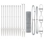 Cerca Euro  con 13 Postes de Punta 1.2x25 m de Acero Galvanizado | Foro24.es | Tu tienda online para hogar, jardín y más Foro24.es