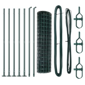 Cerca Euro de con 7 Postes con Flange 0.8x10 m Acero Galvanizado de , Paneles de vallas - Ref: Foro24-3350819, Precio: 90,86 ...