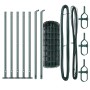 Cerca Euro con 7 postes flanqueados 0.4x10 m de acero galvanizado de , Paneles de vallas - Ref: Foro24-3350825, Precio: 68,56...