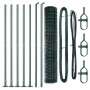Cerca Euro de con 7 postes con brida 1.5x10 m de acero galvanizado de , Paneles de vallas - Ref: Foro24-3350831, Precio: 118,...