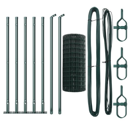 Cerca Euro con 7 postes flangados 0.6x10 m de acero galvanizado de , Paneles de vallas - Ref: Foro24-3350834, Precio: 77,33 €...