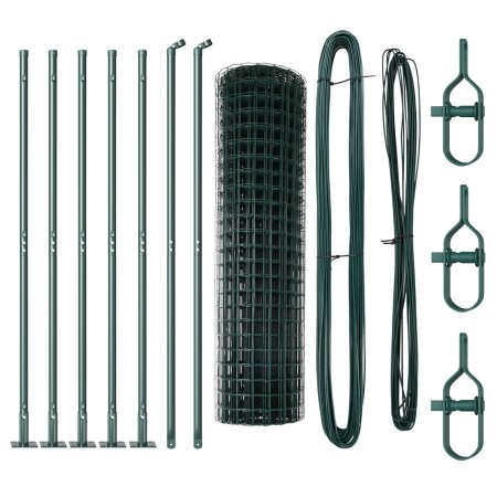 Cerca Euro de  Set de 2 Verde Metal 10 x 1.2 m Duradera | Foro24.es | Tu tienda online para hogar, jardín y más Foro24.es