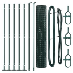 Euro Fence con 7 Postes Flangados 1.6x10 m de Acero Galvanizado de , Paneles de vallas - Ref: Foro24-3350840, Precio: 118,43 ...