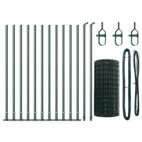 Cerca Euro de con 13 postes flangados de 0.4x25 m de acero galvanizado de , Paneles de vallas - Ref: Foro24-3350841, Precio: ...