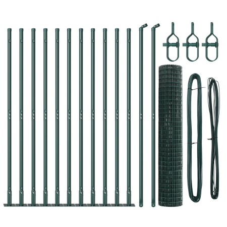 Cerca Euro de con 13 postes acanalados 1.2x25 m de acero galvanizado de , Paneles de vallas - Ref: Foro24-3350845, Precio: 25...