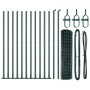 Cerca Europea con 13 Postes Flangados 0.8x25 m de Acero Galvanizado de , Paneles de vallas - Ref: Foro24-3350853, Precio: 175...