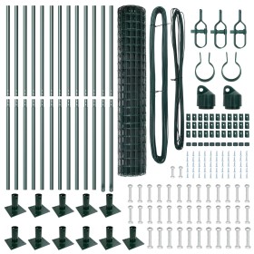 Valla Euro con 13 Poste Con Brida 1.2x25 m Acero Galvanizado de , Paneles de vallas - Ref: Foro24-3350860, Precio: 211,96 €, ...