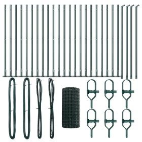 Valla Euro con 13 Postes Flange 0.4x50 m Acero Galvanizado de , Paneles de vallas - Ref: Foro24-3350874, Precio: 198,48 €, De...