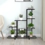 Soporte de flores con rueda de metal negro 94,5x25x92,5 cm de vidaXL, Soportes para macetas - Ref: Foro24-336114, Precio: 62,...
