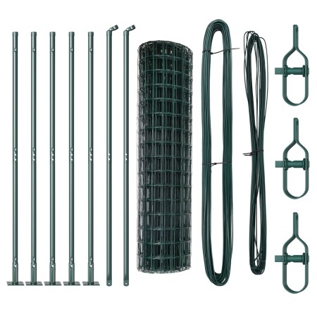Cerca Euro  Set de 2 Verde Acero con Recubrimiento en Polvo | Foro24.es | Tu tienda online para hogar, jardín y más Foro24.es