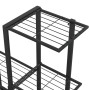 Soporte de flores con rueda de metal negro 94,5x25x92,5 cm de vidaXL, Soportes para macetas - Ref: Foro24-336114, Precio: 62,...