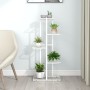 Soporte de flores de 5 estantes de metal blanco 43x22x98 cm de vidaXL, Soportes para macetas - Ref: Foro24-336111, Precio: 41...