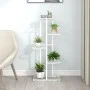 Soporte de flores de 5 estantes de metal blanco 43x22x98 cm de vidaXL, Soportes para macetas - Ref: Foro24-336111, Precio: 41...
