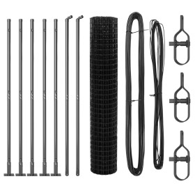 Cerca Euro con 7 Poste Flangeados 1.6x10 m de Acero Galvanizado de , Paneles de vallas - Ref: Foro24-3350898, Precio: 151,77 ...