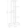 Soporte de flores de 5 estantes de metal blanco 43x22x98 cm de vidaXL, Soportes para macetas - Ref: Foro24-336111, Precio: 41...