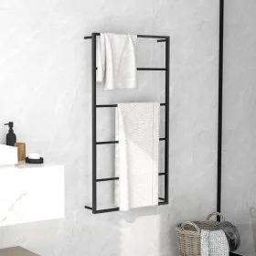 Toallero de acero negro 60x10x116 cm de vidaXL, Toalleros - Ref: Foro24-336120, Precio: 43,18 €, Descuento: %