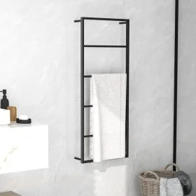 Toallero de acero negro 45x10x115 cm de vidaXL, Toalleros - Ref: Foro24-336118, Precio: 48,81 €, Descuento: %
